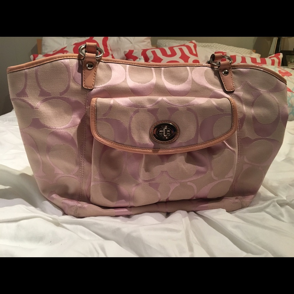Pink coach purse